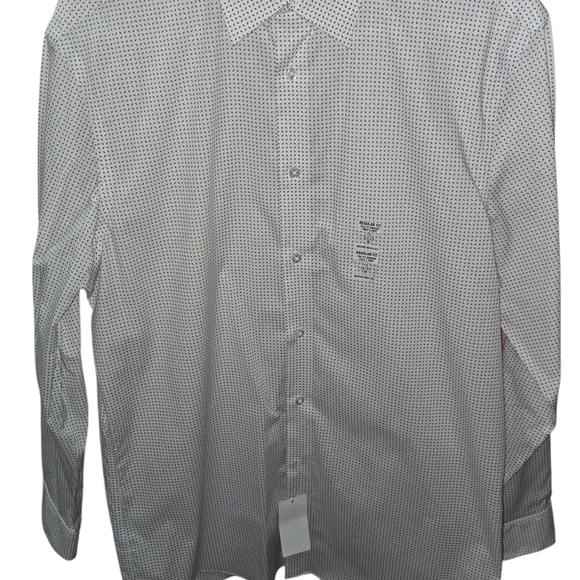 Calvin Klein White and Black Patterned Dress Shirt - Picture 1 of 2